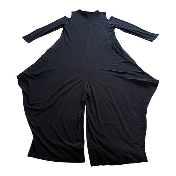 Joseph Ribkoff Harem Drape Cold Shoulder Zip Jumpsuit Stretch - Size 14 - Picture 5 of 15